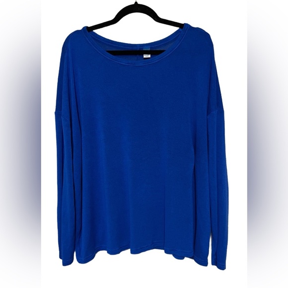 Old Navy Relaxed Scoop-Neck Top, Size 2X (20/22), Cosmic Blue - Picture 3 of 6